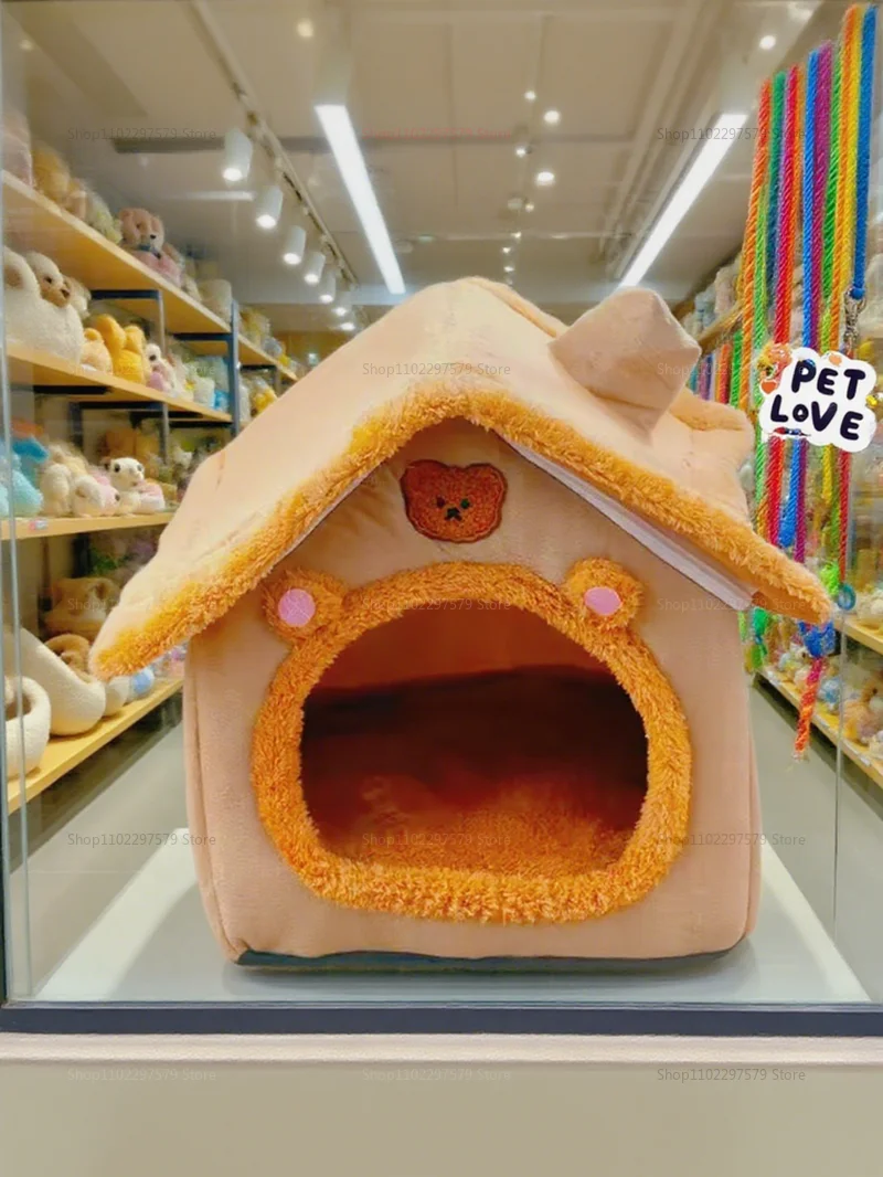 2025 New Four Seasons Cat Nest and Warm Dog House Soft Removable Winter Bed Cozy Pet Hideaway Comfortable Pet Sleeping Seat - Image 10