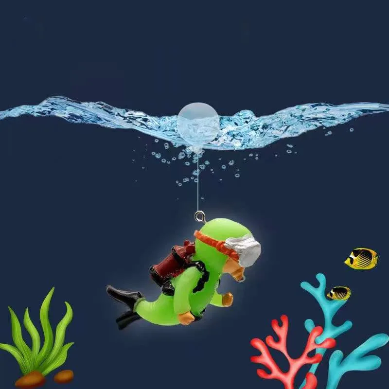 Fish Tank Decoration Resin Landscaping Small Ornaments Mini Diver Glow Aquarium Decor Floating Ball Aquarium Accessories - Image 11