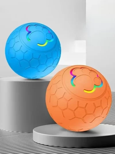 Electric Pet Smart Rolling Ball Dog Toy Bite-resistant Cat Dog Toy USB Charging 2 Modes Switching Training Ball Interactive Toys