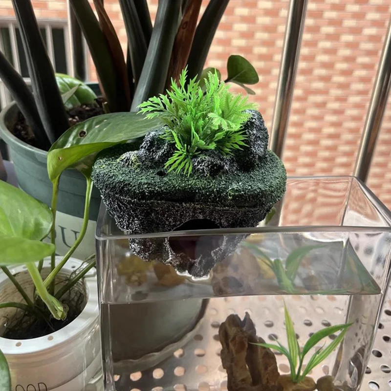 1pcs Suspended Island Fish Tank Decorative Creative Floating Stone Simulation Aquarium Decoration Ornaments Aquarium Accessories - Image 9