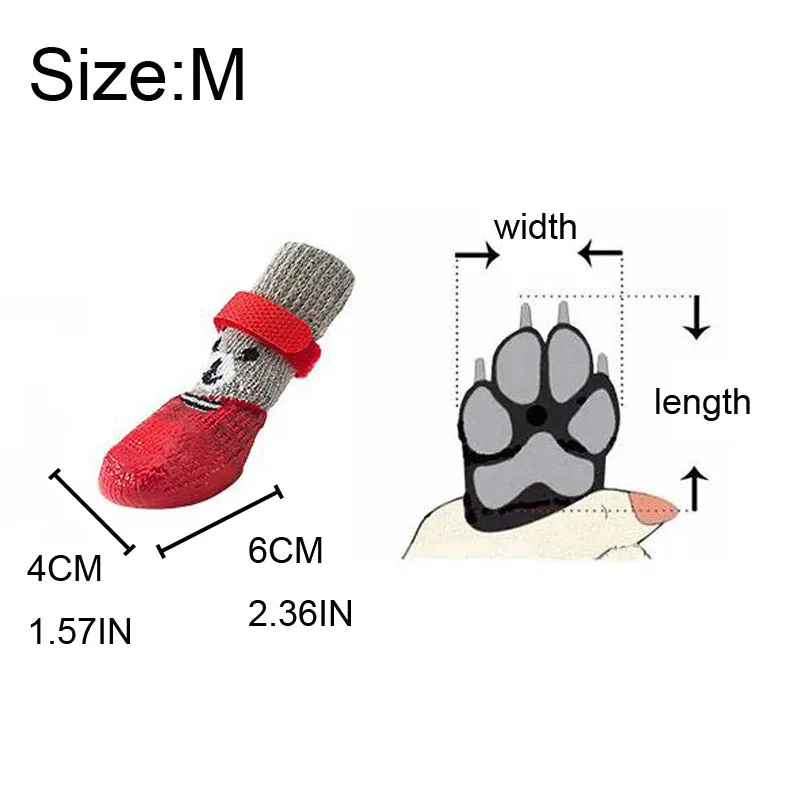 Dog Cat Boots Shoes Socks with Adjustable Waterproof Breathable and Anti-Slip Sole All Weather Protect Paws for Indoor Outdoor - Image 6