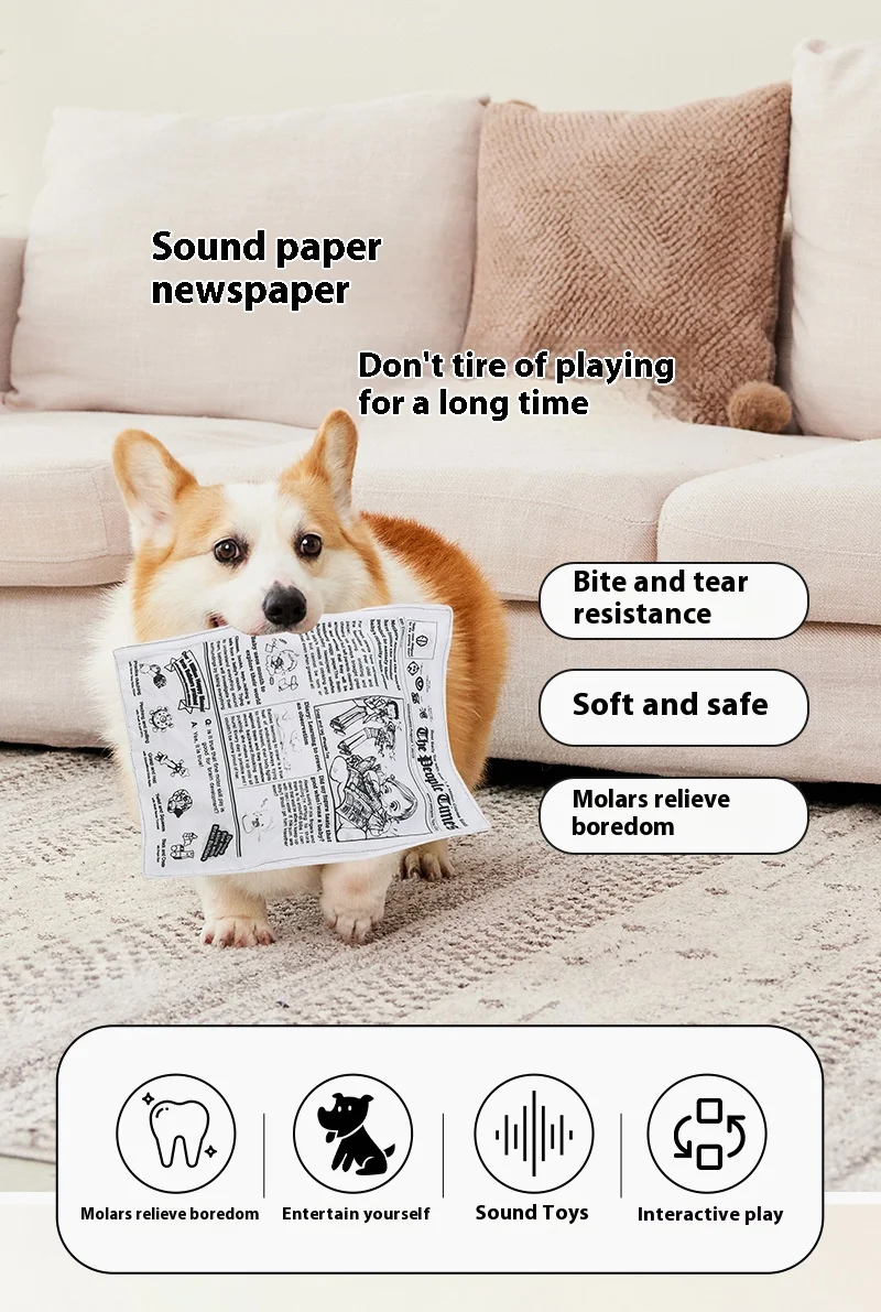 Pet noise paper toys dog toys pet noise plush toys newspapers bite resistant and Pleasure and Boredom Relief Artifact - Image 8