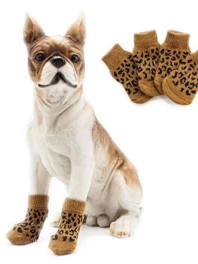 Pet Socks for Dogs Cozy Anti-slip Pet Socks Shoes for Small Dogs Durable Paw Protector Soft Knit Puppy Socks Winter Pet Supplies