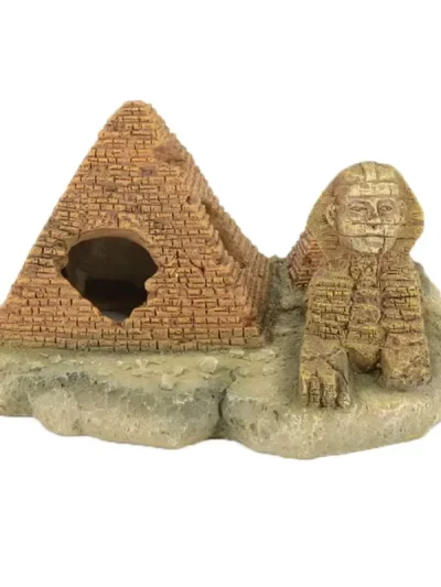Fish Tank Aquarium Accessories Shrimp Residence Resin Pyramid Sphinx Beautification Landscape Rockery Home Decoration Crafts