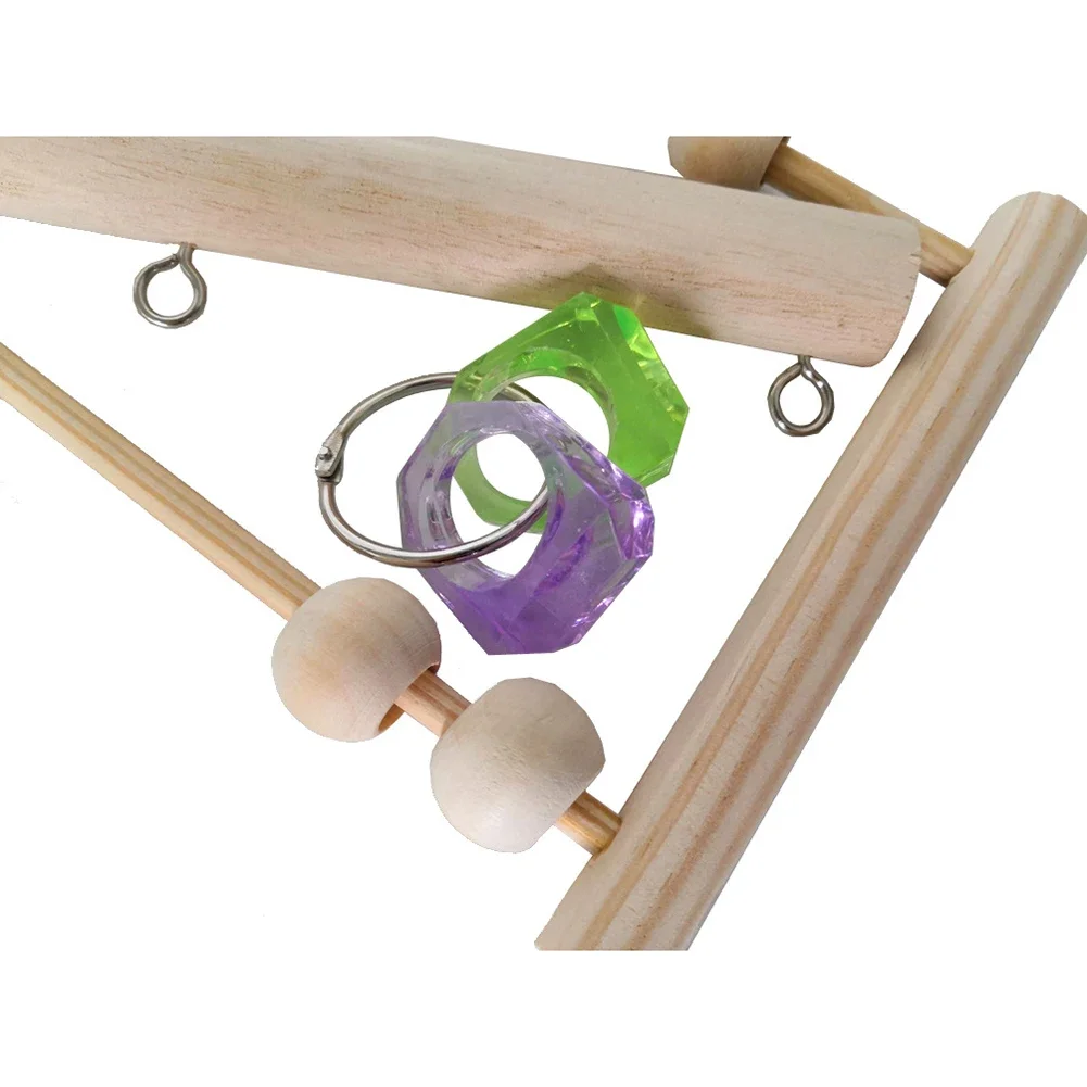 Parrot Bird Toys Wood Articles Pet Bird Toys for Parrot Training Toy Swing Ball Bell Standing Hang Swings Birds Cage Supplies - Image 11