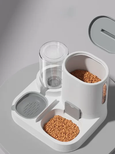 Dual Bowl for Dog & Cat - Food Bowl + Water Bowl, Spill-Proof Pet Feeding Supplies, Non-Slip Design for Small/Medium/Large Pets