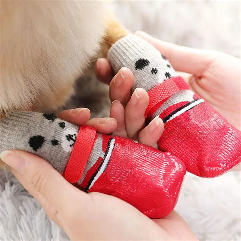 Dog Cat Boots Shoes Socks with Adjustable Waterproof Breathable and Anti-Slip Sole All Weather Protect Paws for Indoor Outdoor - Image 10
