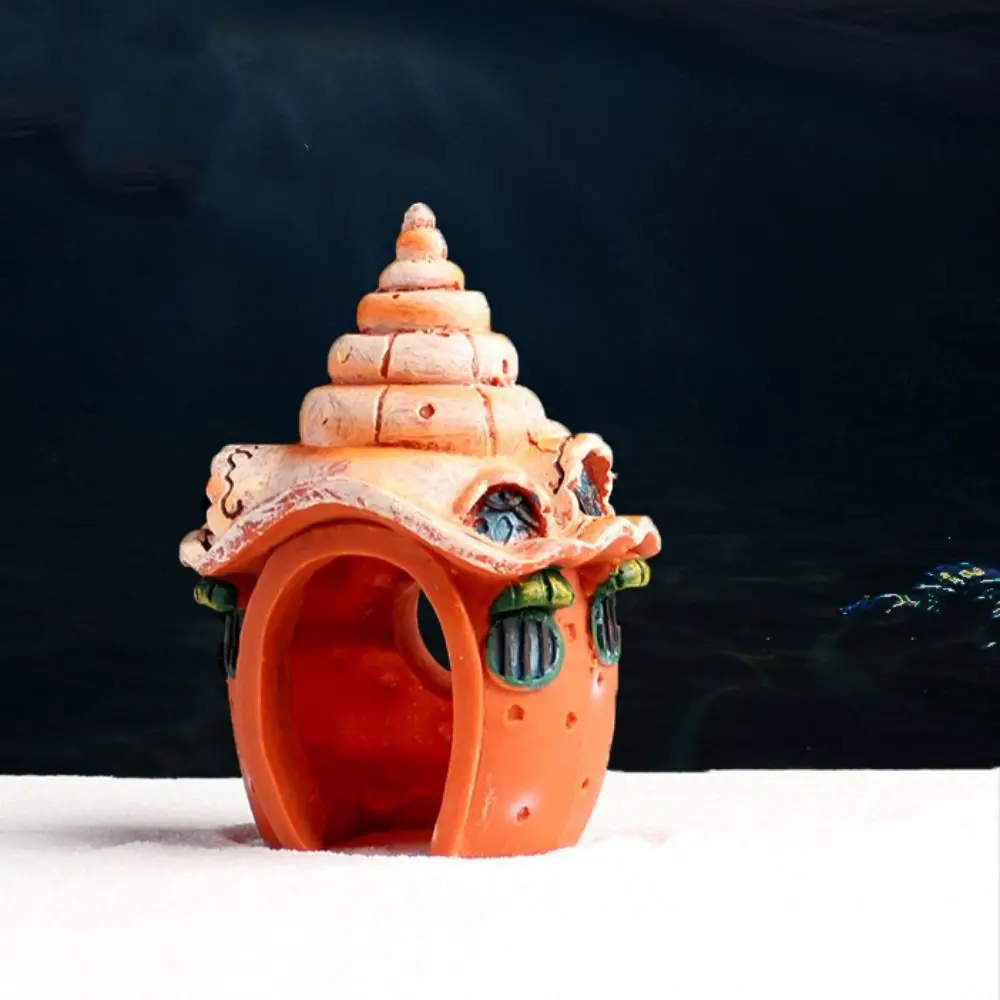 Aquarium Accessories Decorative Mushroom Conch House PVC Mini Fish Shrimp Hiding Shelter Simulation Conch Ornaments Fish Tank - Image 11