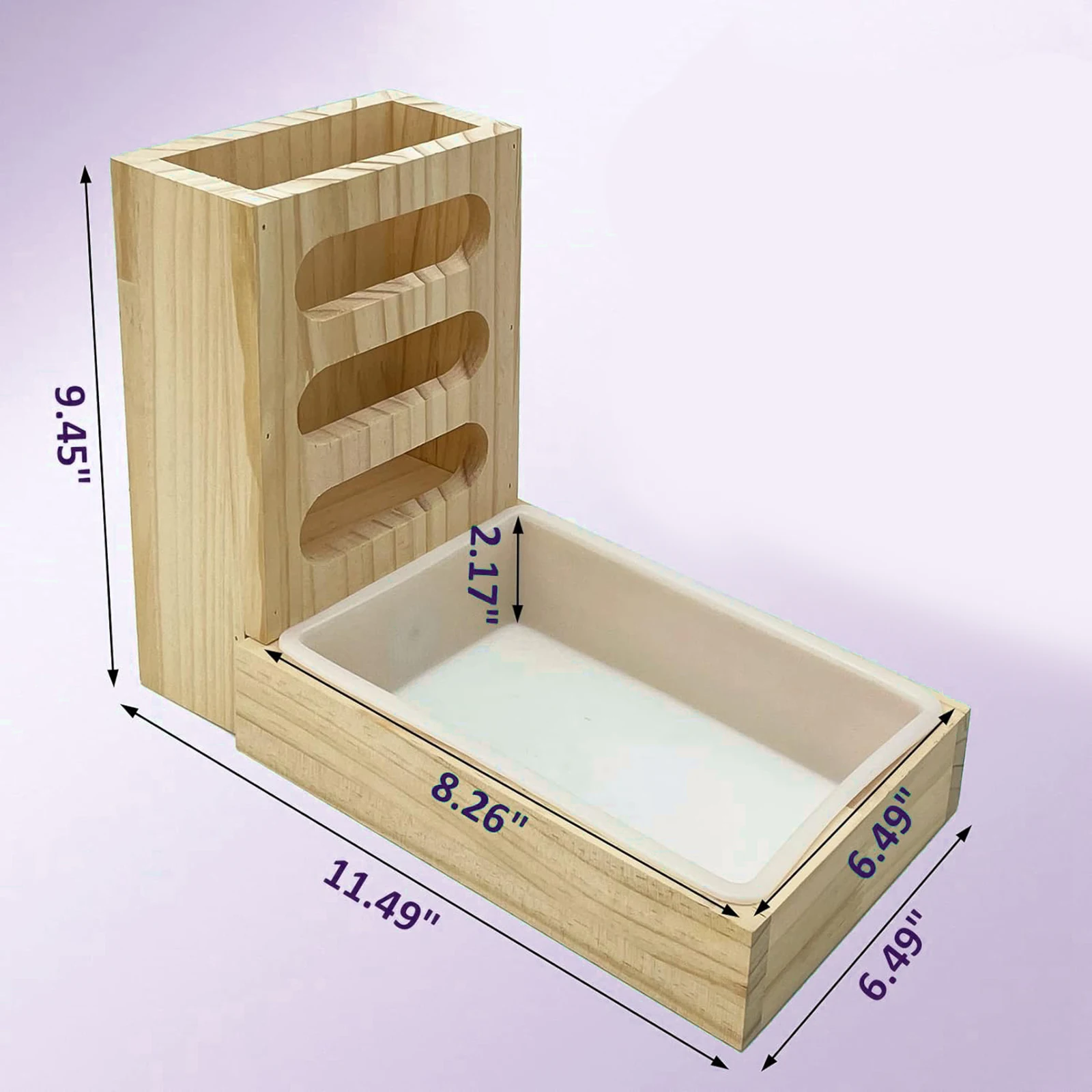 Rabbit Hay Feeder with Litter Box Hay Rack Feeder Small Animal Hay Holder for Hamster Bunny Small Animals Chinchilla Guinea Pig - Image 5