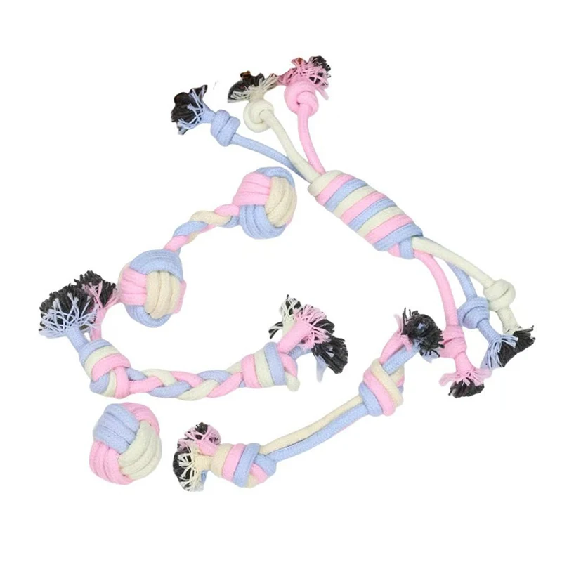 Pet Toy Chew Teething Cotton Rope Knot Ball Toys For Dog Tooth Clean Ball Bite-Resistant Dog Chew Puppy Training InteractiveToy - Image 14