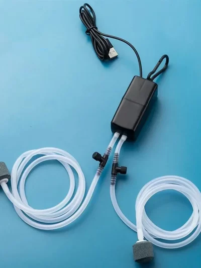 Mini Aquarium Air Pump Kit Oxygen Pump With Air Stone Silent High Energy Efficient USB Aquarium Filter Fishing Tank Accessories
