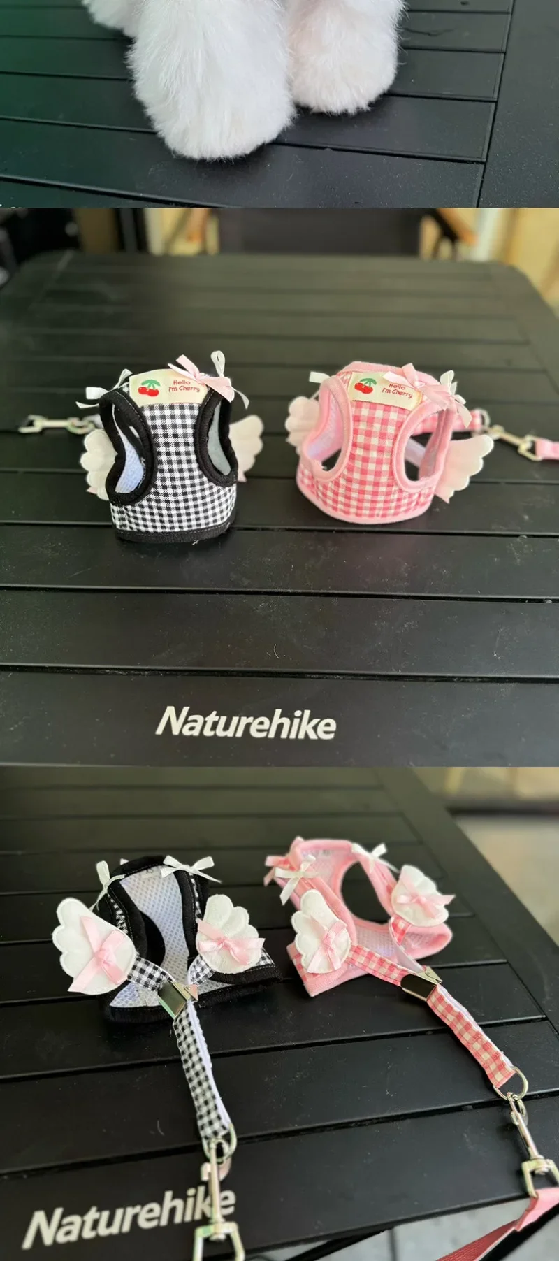 Cat Collars Pet Teddy Vs Panda Mimi Dog Walking Leash Chain and Small Puppy Outing Chest Strap Cute Chest Vest Cat Supplies - Image 11