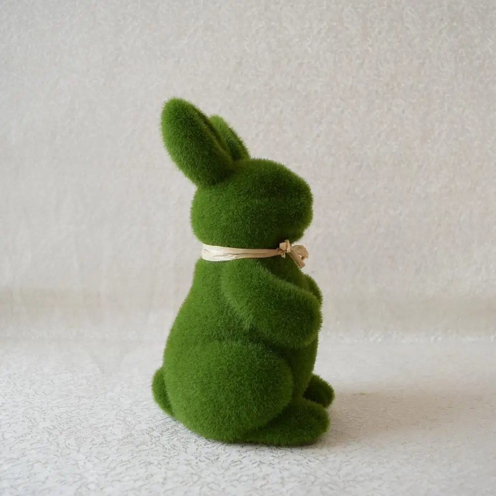 Lovely Rabbit Ornament Cute Easter Decoration Bunny Miniature Figurines Miniature Landscape Home Decor Mini Rabbit Model Toy - Image 3