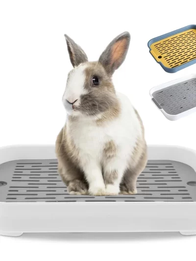 Rabbit Toilet Trash Bin, Small Pet Toilet Tray, Rabbit Toilet Box for Ferret, Hamster, Totoro, Guinea Pig, Dutch Pig Supplies