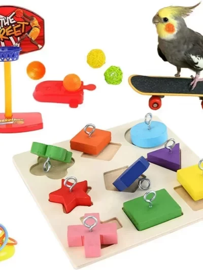 Parrot Toy Set, Bird Supplies, Bird Supplies, Ferrules, Bird Toy Combination Set
