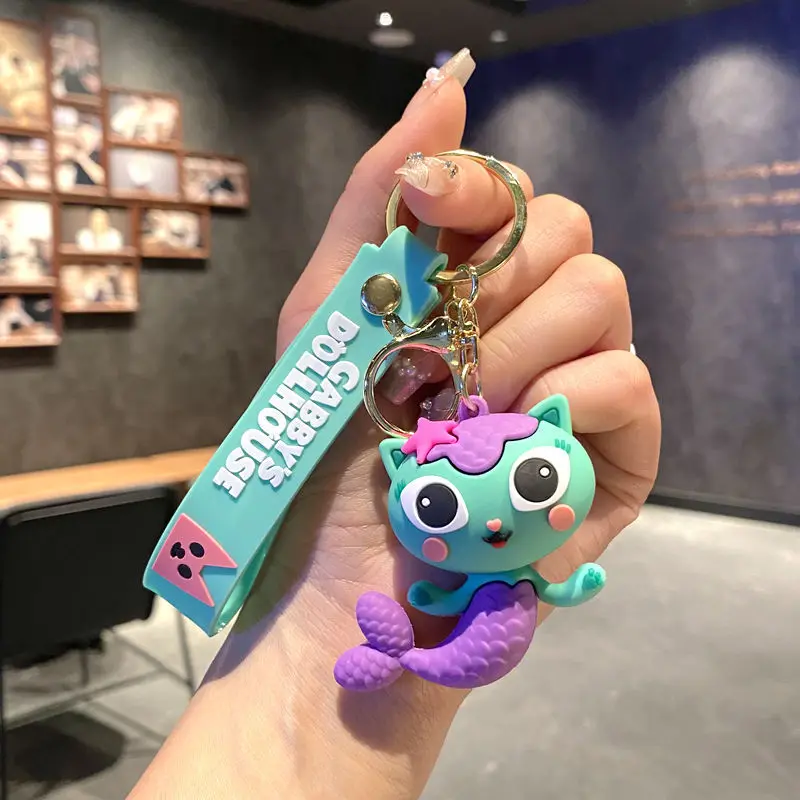 Cat Keychain Accessories For Bag Charms Doll Keyring Women Gabbys Dollhouse Car Key Chain Llaveros Anime Gato Jewelry Wholesale - Image 7