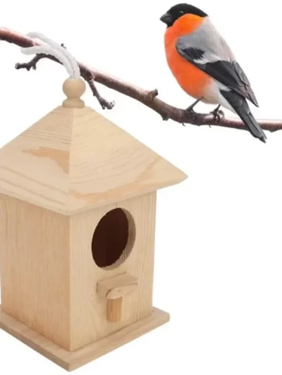 Wooden Outdoor Bird Houses Hang Mini Decorative Strong and Durable Birds Feeders Cages Bird Cages Pet Products Supplies
