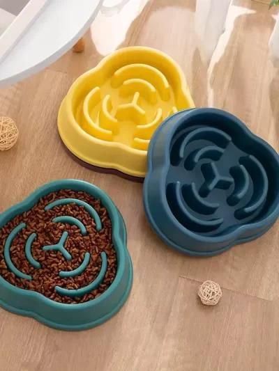Fun pet dog slow food bowl anti-slip anti-swallowing anti-choking feeding bowl dog bowl suitable for cats and dogs supplies