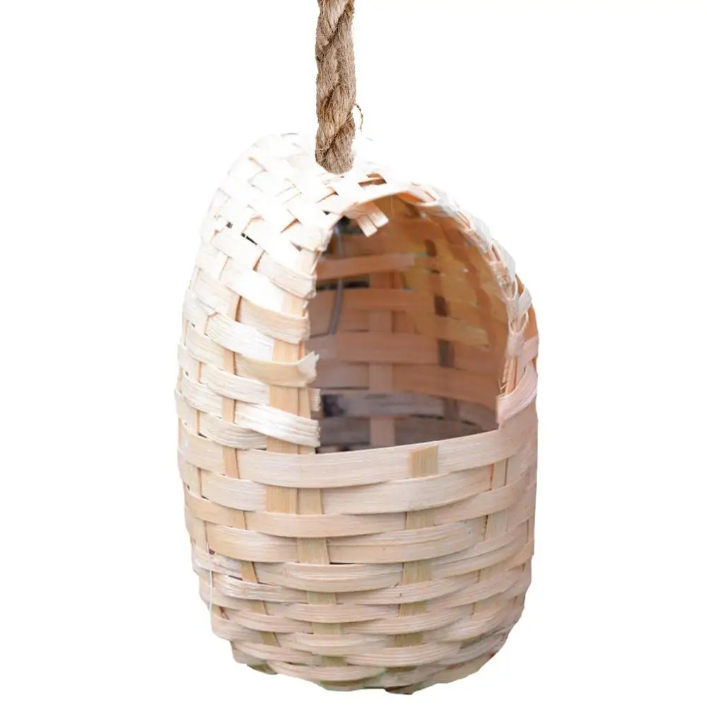 Hand Made Natural Bamboo Bird House Parrot Finch Hideout Cage Toy Outdoor Shelter Nest Birds Supplies - Image 10