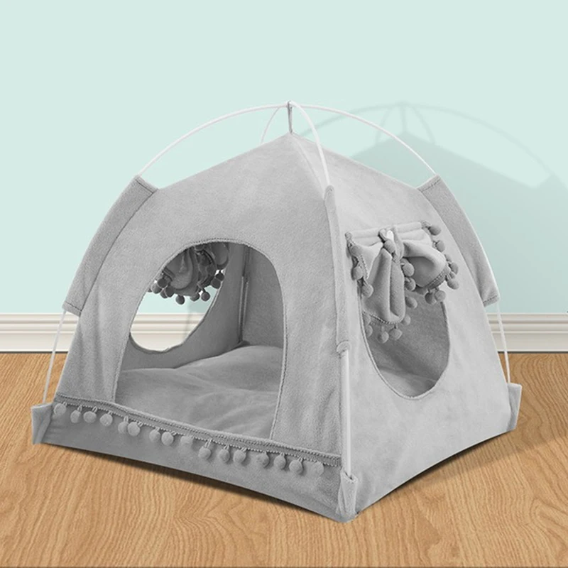 Cat Bed Foldable Cats Tent Dog House Bed Kitten Dog Basket Beds Cute Cat Houses Home Cushion Pet Kennel Products Sweet Princess - Image 9