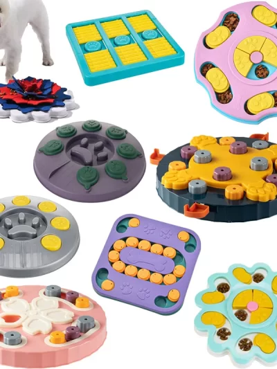 Dog Puzzle Toys Slow Feeder Interactive Increase IQ Food Dispenser Non-Slip Slowly Eating Bowl Cat Dogs Food Games