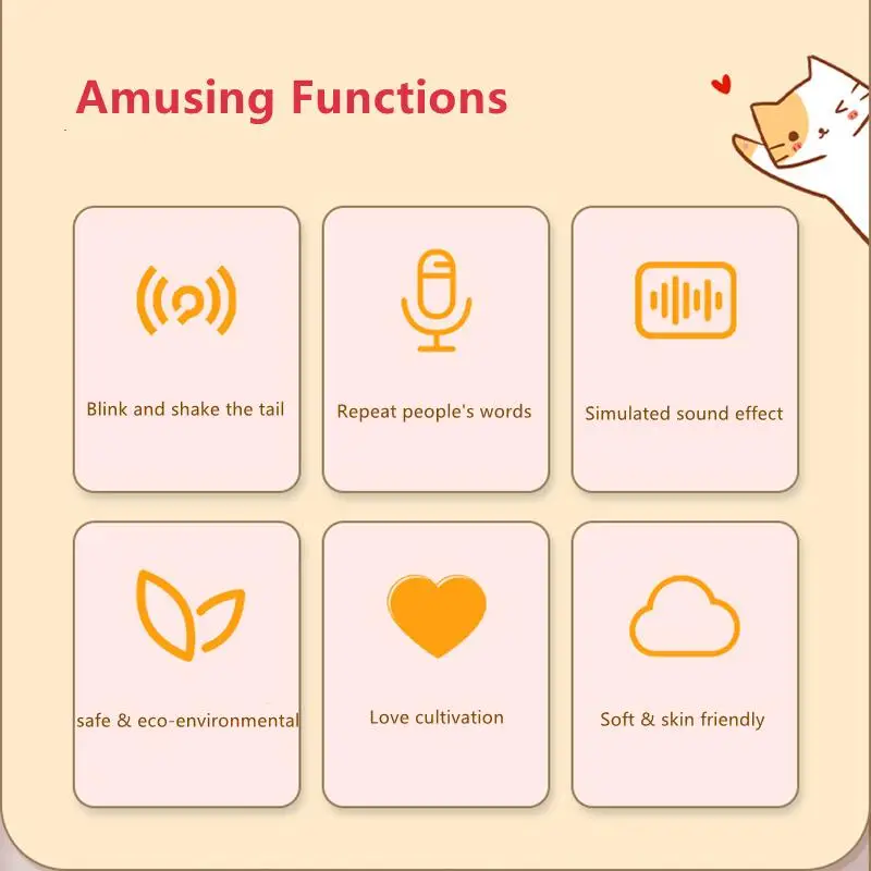 Cute Plush Toys Simulation Cat Dog Interactive Kids Huggy Pets Speak Electronic Accompanied Toy Children Gifts Birthday Awards - Image 12