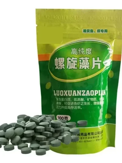 100pcs Spirulina Tablets Fish Food Spiral Seaweed Enrichment Favorite Fish Food Tank Aquarium Red Shrimp Fish Food Pet Supplies