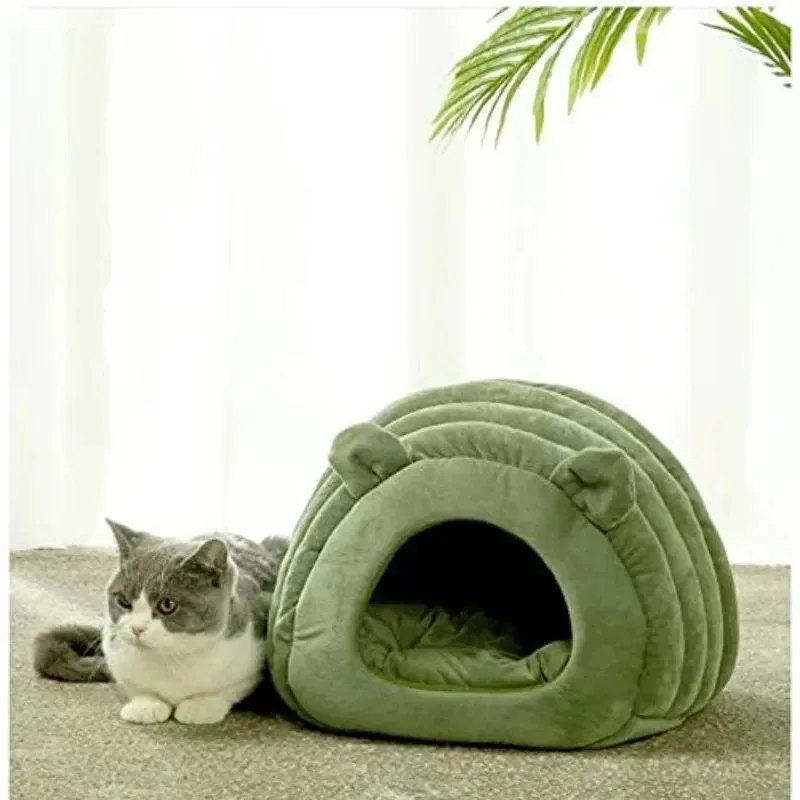 Cats Beds for Winter Pet Supplies Plush House Warm Kitten Goods Cushions Houses and Habitats Things Bed Basket Dog Mat Products - Image 12