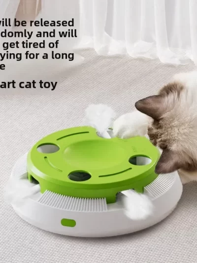 Cat toys Self-Hi Electric Toys Smart Boredom Toys Cat Turntable Into Kittens Automatic Teaser Cat Sticks Pet Supplies