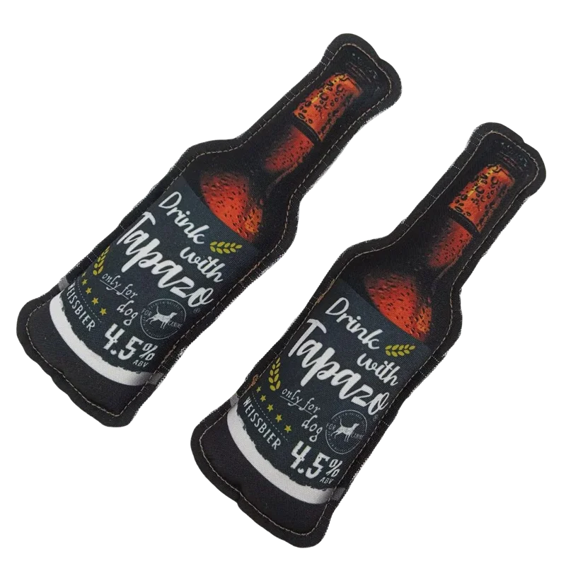 Pet Filled Toys For Dogs Funny Plush Dog Toys Featuring Tapazo Weissbire Beer Bottle With Squeaky Sound Chew Interactive Toy - Image 4