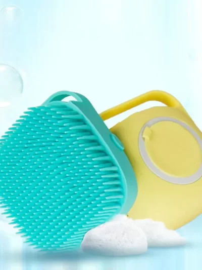 Pet Dog Shampoo Brush 2.7oz/80ml Cat Massage Comb Grooming Scrubber Brush for Bathing Short Hair Soft Silicone Rubber Brushes