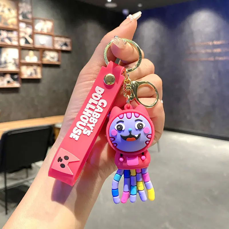 Cat Keychain Accessories For Bag Charms Doll Keyring Women Gabbys Dollhouse Car Key Chain Llaveros Anime Gato Jewelry Wholesale - Image 3
