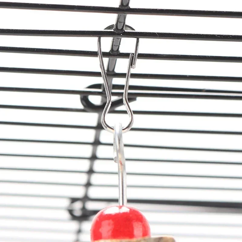 Natural Wooden Parrot Bird Toy Wood Parrot Chew Toy Chewing Cardboard Destroy Birds Toy Bird Cage Decoration Bird Supplies - Image 3