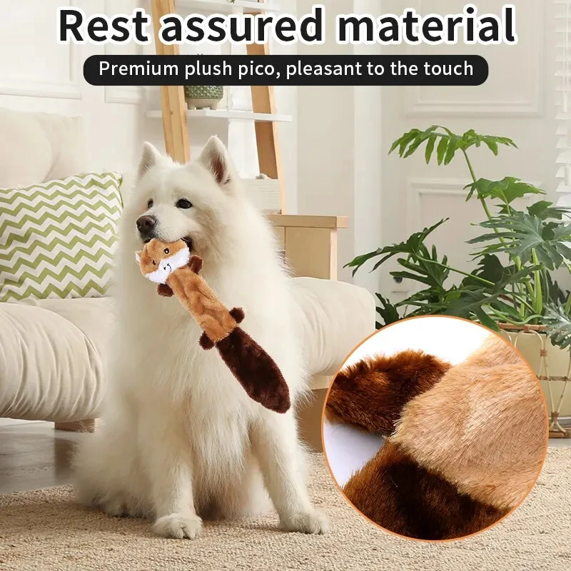 Pet Puppy Supplies Dogs Bite Resistant Sound Toys No Stuffing Plush Squeaky Dogs Chew Toy for Small Medium Large Breed Chewers - Image 3