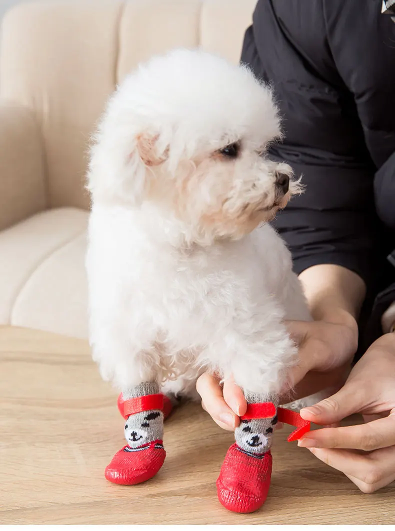 Dog Cat Boots Shoes Socks with Adjustable Waterproof Breathable and Anti-Slip Sole All Weather Protect Paws for Indoor Outdoor - Image 13