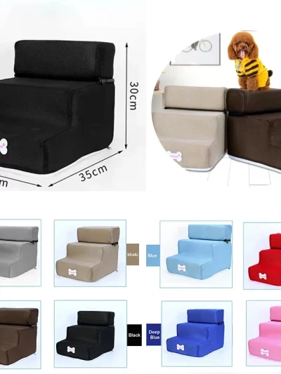 Hot Dog House Dog Stairs Pet  Stairs for Small Dog Cat Pet Ramp Ladder Anti-slip Removable Dogs Bed Stairs Pet Supplies