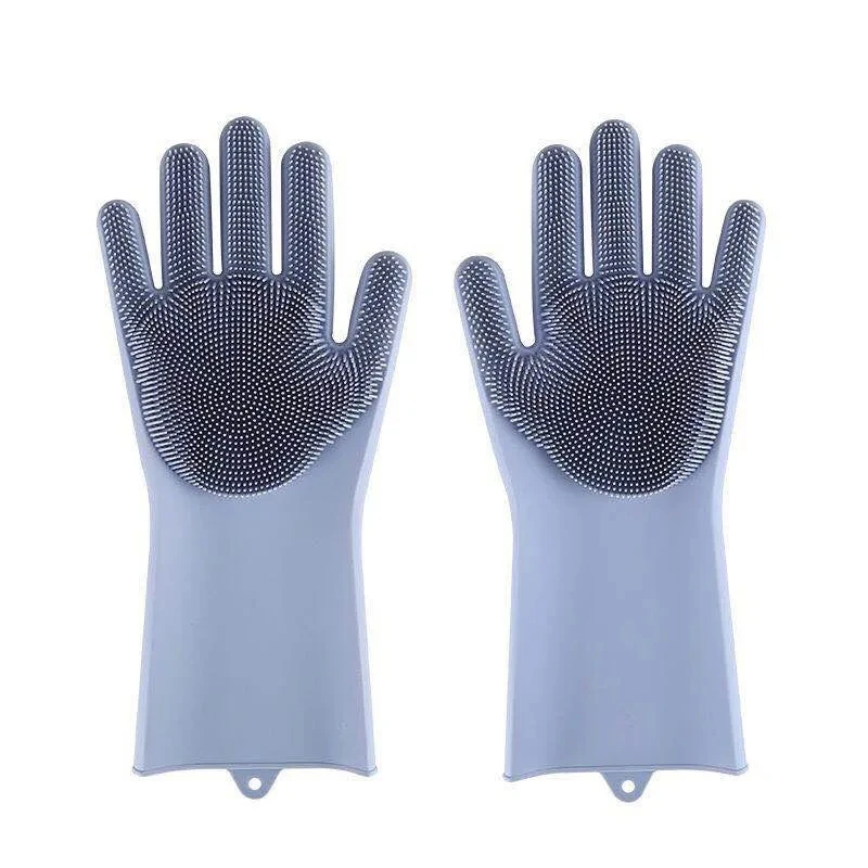 Pet Grooming Cleaning Gloves Dog Cat Bathing Shampoo Glove Scrubber Magic Dishwashing Cleanner Sponge Silicon Hair Removal Glove - Image 8