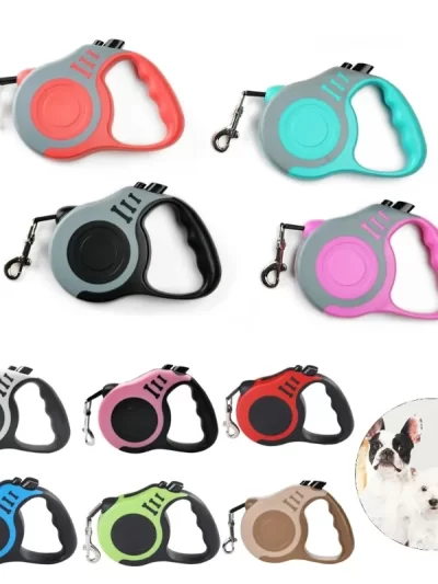 3/5M Pet Leash Pet Dog Automatic Telescopic Leash Cat Tractor Walking Dog Leash Dog Chain Pet Collars Dog Harness and Leash Set