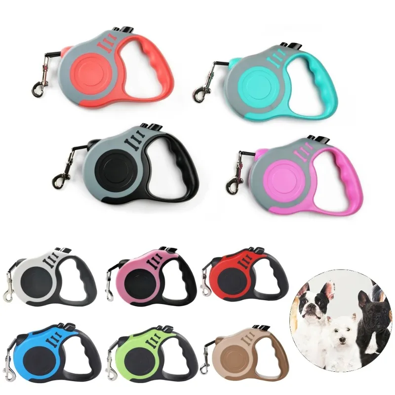 3/5M Pet Leash Pet Dog Automatic Telescopic Leash Cat Tractor Walking Dog Leash Dog Chain Pet Collars Dog Harness and Leash Set