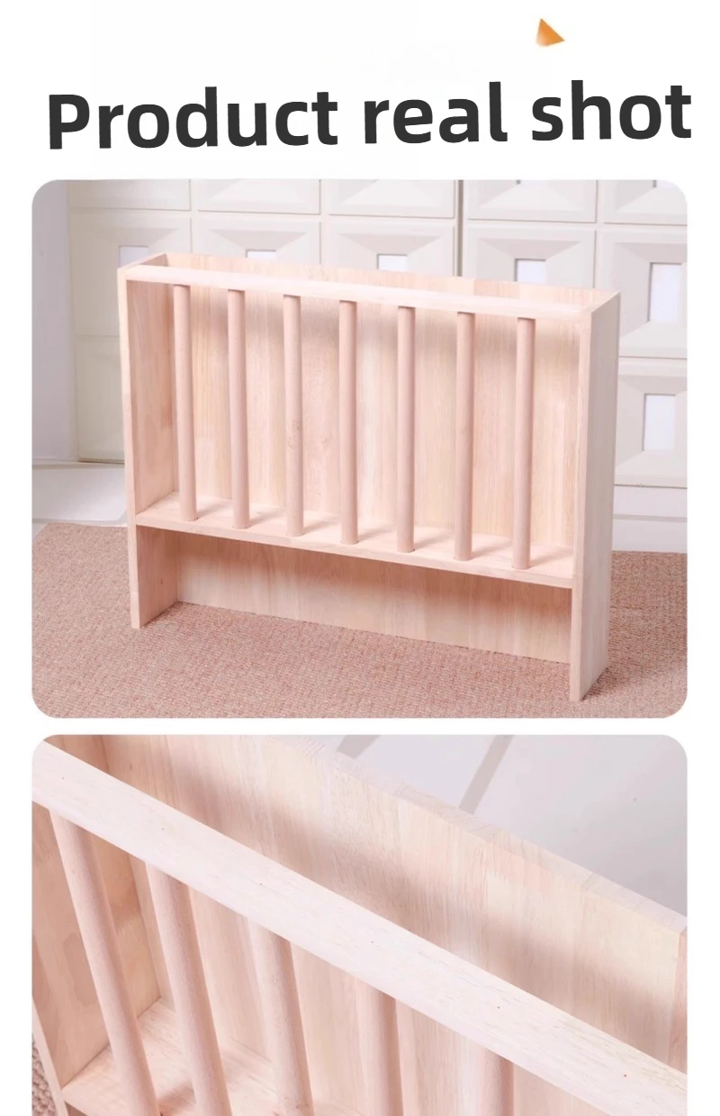 Portable Solid Wood Rabbit Hay Feeder Feeding Manger Cage Hay Dispenser Bunny Hay Raise Design A Grass Rack for Feeding Rabbits - Image 15