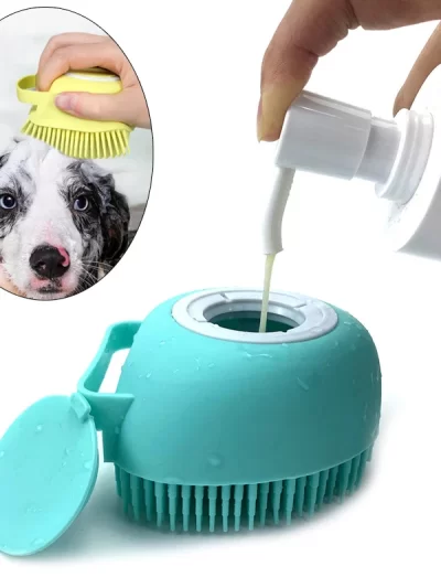 Bathroom Puppy Big Dog Cat Bath Massage Gloves Brush Soft Safety Silicone Pet Accessories for Dogs Cats Tools Mascotas Products