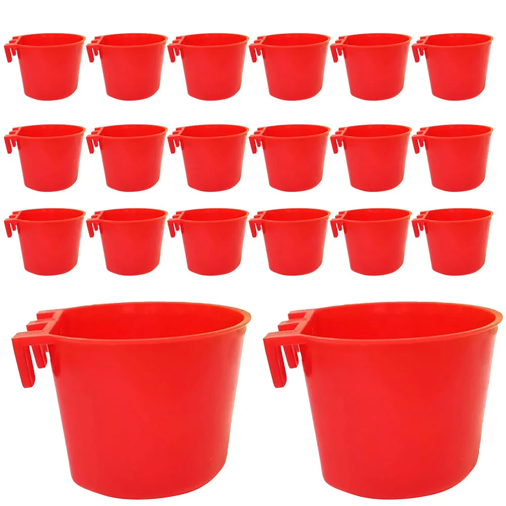 30pcs Cage Feeder Cups Dishes Hanging Bowls Water Birds Water Bowl Supplies PP Material Long Lasting Feeding Accessories - Image 2