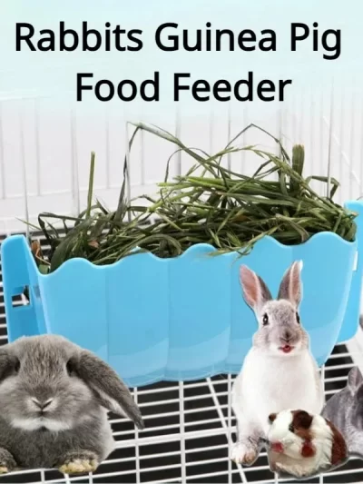 Rabbit Hay Feeder Hanging Guinea Pig Chinchilla Grass Feeder Rack Small Pet Plastic Food Bowl Supplies