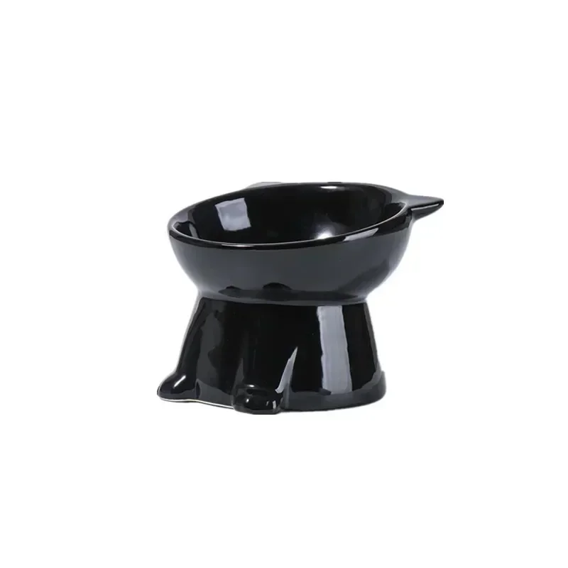 Black Cat Bowl Pet Bowl Pet Supplies Dog Macaron Color New Cat and Dog Universal Pet Bowl - Image 2