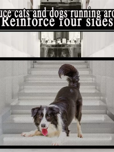 Pet Dog Barrier Fences With 6Pcs Hook Pet Isolated Network Stairs Gate New Folding Breathable Mesh Playpen For Dog Safety Fence