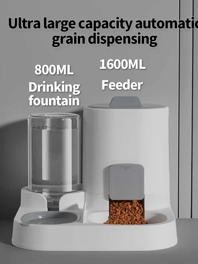Feeder - Dual-purpose Drinking and Feeding Unit - Convenient, Simple, Large Capacity -Suitable for Small and Medium Dogs and cat