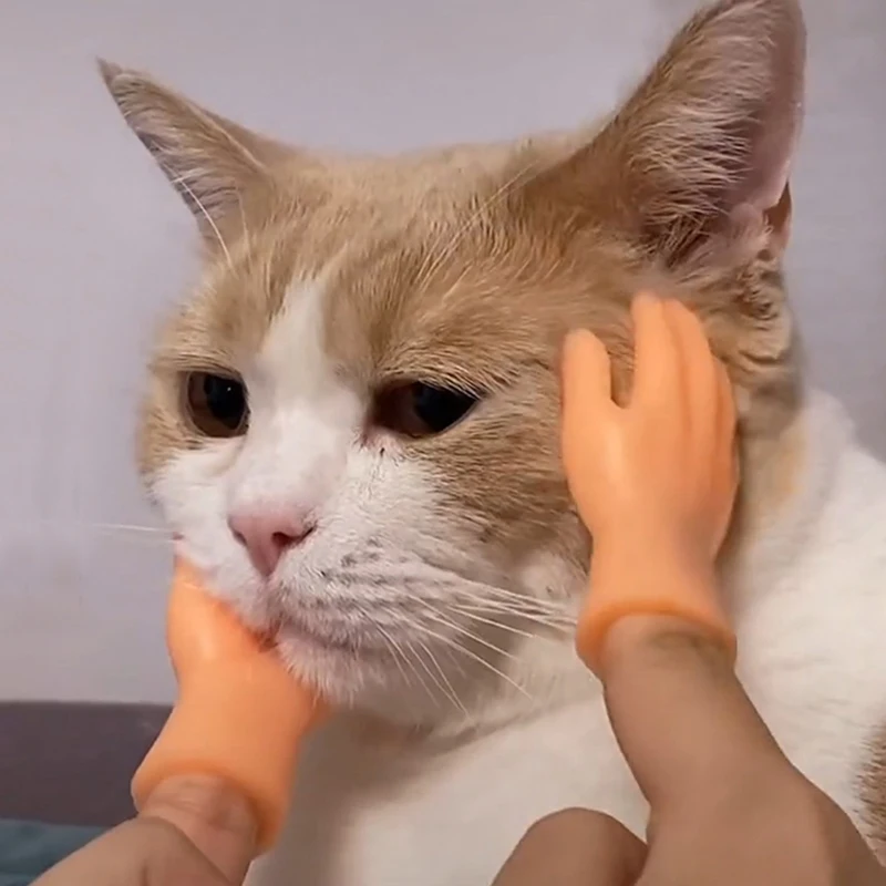 Adult Kid Novelty Toys Funny Mini Hands Creative Finger Fidget Toys Soft Small Hand Tease the Cat Pet Toy Halloween Gift - Image 3