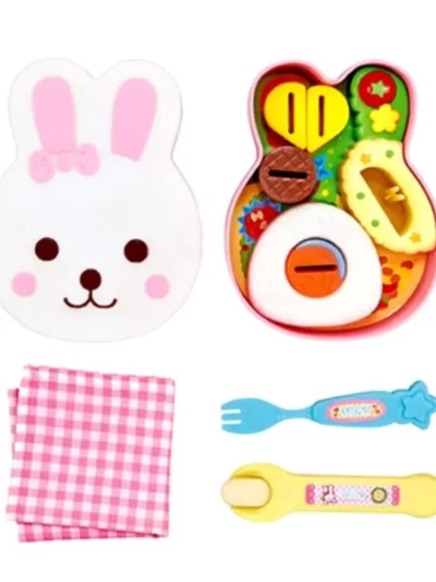 Rabbit Shape Food Feeding Toy Pretend Play Simulation Model Lunch Box Pudding Toy Kawaii Role Play Play House Toys Kids Toy