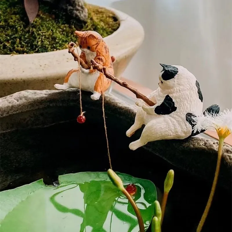 Ornaments Aquarium Accessories Home Decorations Fish Tanks Aquascape Meow Table Decoration and Accessories for Home Decor & Room - Image 4