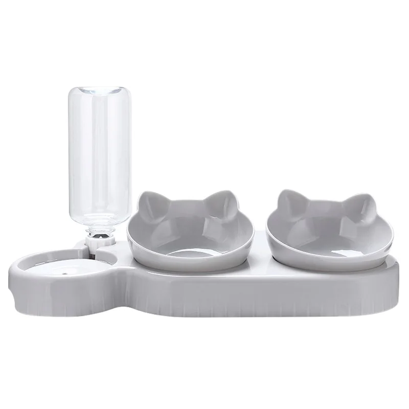 3 in 1 Cat Feeder Automatic Water Dispenser Double Bowl Pet Bowl for Small Dogs Cats Pet Food Container Cat Accessories - Image 8